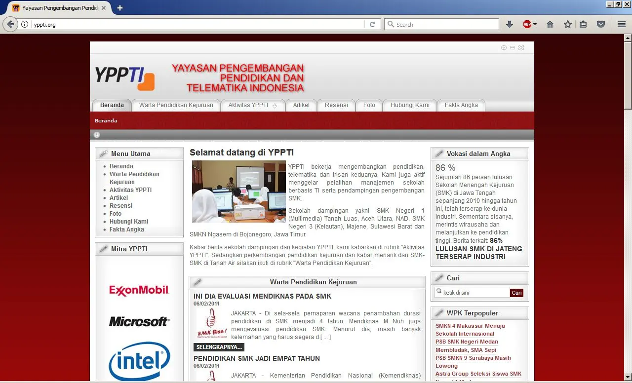 yppti portal - layanan cepat pembuatan website